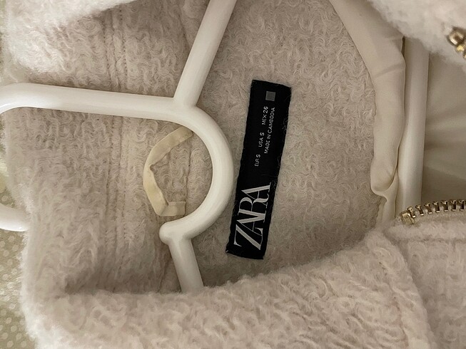 s Beden beyaz Renk zara buklet ceket