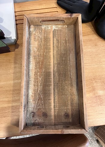 Koyu Kahverengi Ahşap Çatal Kaşık Kutusu Tepsi - Görsel 2