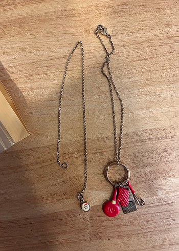 Renkli Zincir Detaylı Midi Kadın Kolye - Görsel 2