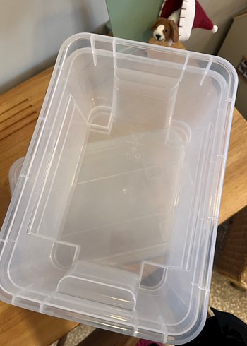 Bej Plastik Saklama Kabı Seti 3Lü - Görsel 3