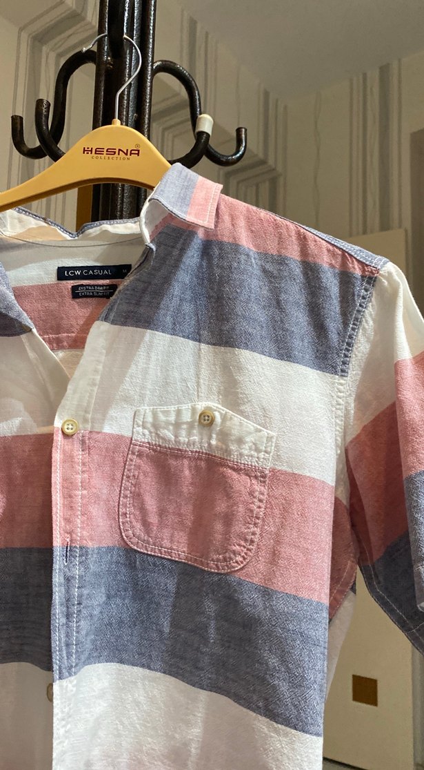 Erkek Çok Renkli Kısa Kollu Gömlek - Görsel 2