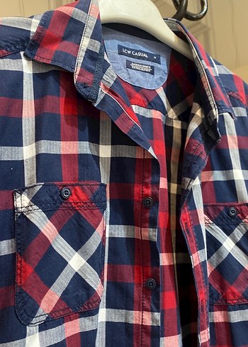 Kırmızı Ekose Kısa Kollu Erkek Gömlek - Görsel 2