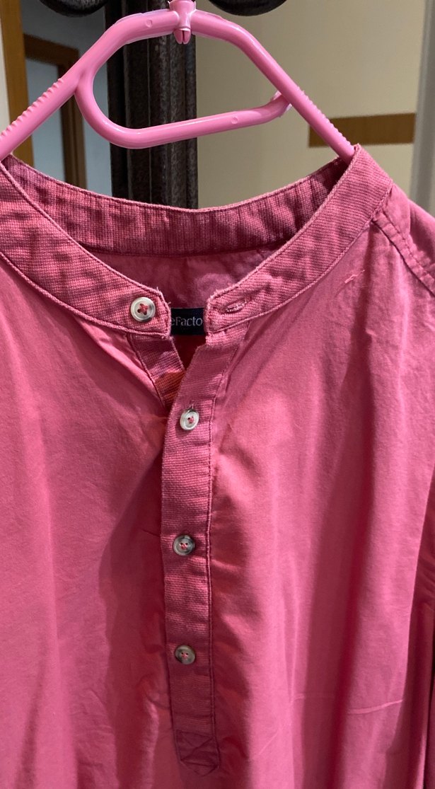 Uzun Kollu Erkek Keten Gömlek - Görsel 2