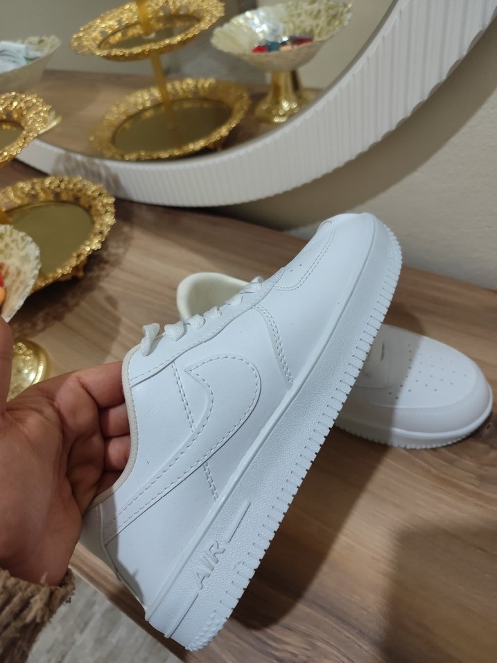 Beyaz Minimalist Kadın erkek Spor Ayakkabı - Görsel 2