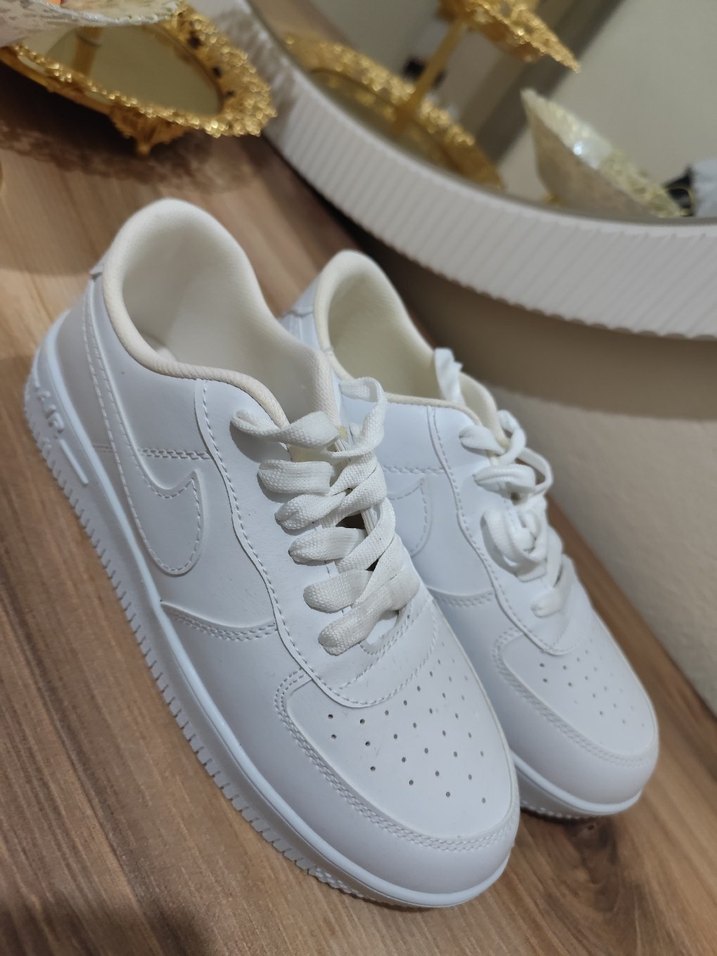 Beyaz Minimalist Kadın erkek Spor Ayakkabı - Görsel 5