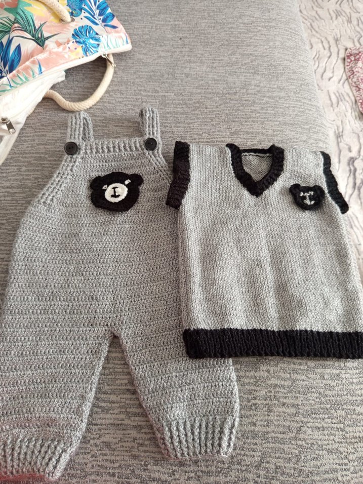 bebek Çocuk  Örgü Yelek ve tulumlar - Görsel 2
