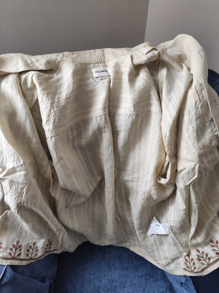 Bej Erkek PULL&BEAR gomlek - Görsel 4