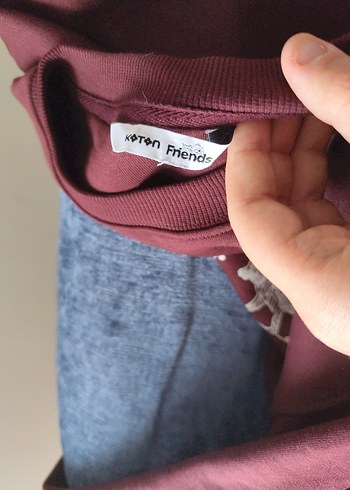 Bordo Baskılı erkek Sweatshirt - Görsel 3