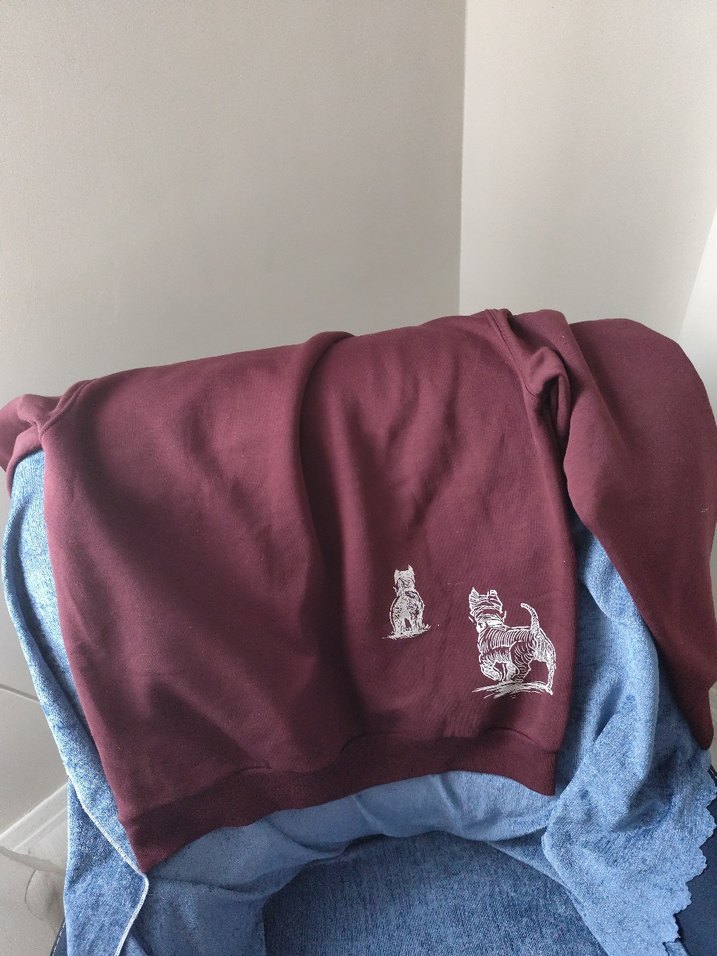 Bordo Baskılı erkek Sweatshirt - Görsel 2