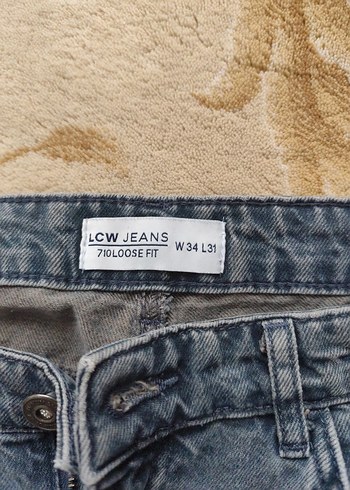 Gri erkek Denim Bol Kesim Pantolon - Görsel 3