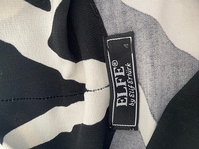 s Beden siyah Renk Zebra Elbise