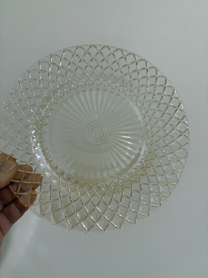 Bal rengi Vintage Ayaklı Servis Tabağı - Görsel 2