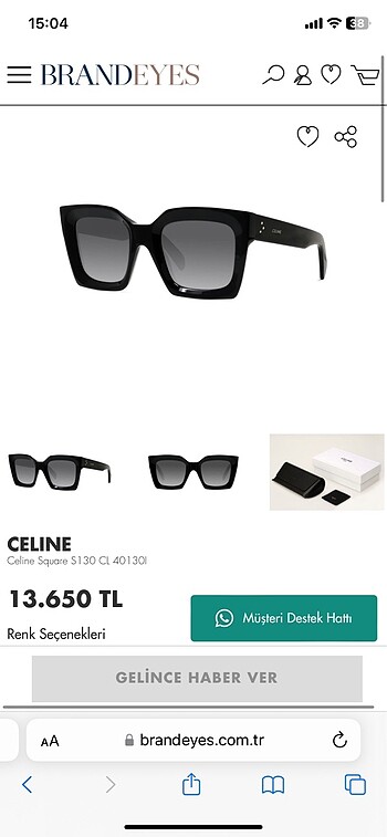 Celine orijinal gözlük
