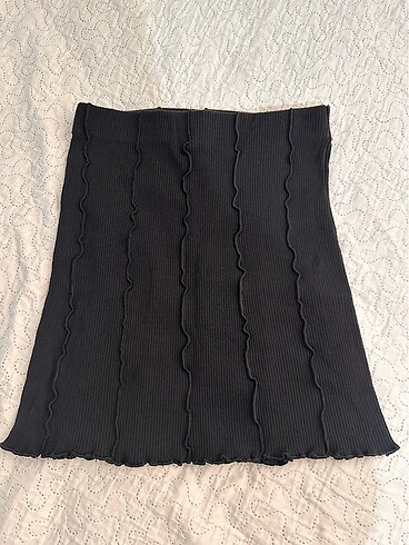 Bershka fırfır detaylı siyah etek