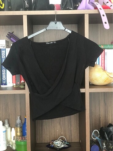Stradivarius Siyah Crop
