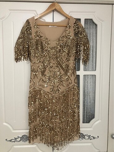 Elbise gold payet
