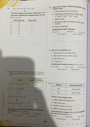 AYT Kimya Soru Bankası - Bilgi Sarmal