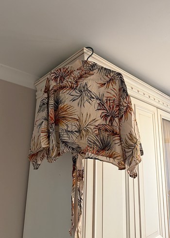 40 Beden ten rengi Renk Bej Renkli Bohem Kısa Kimono