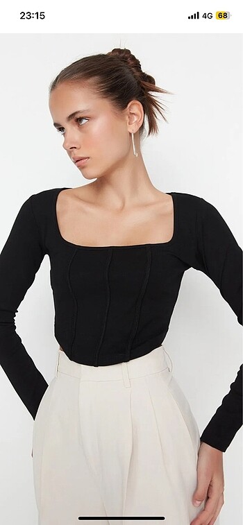 s Beden siyah crop