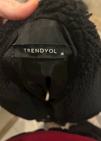 Kemerli Siyah Deri Kadın Ceket - Görsel 4