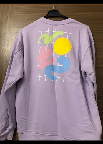 Mor Kadın Oversize Sweatshirt - Görsel 2