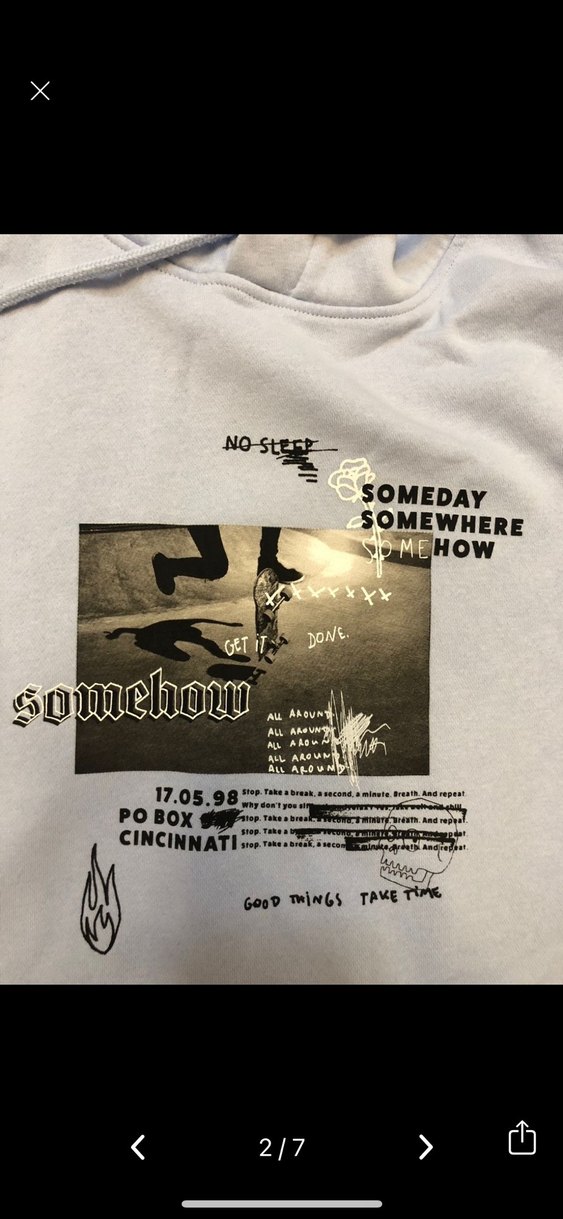 Kadın Gri Kapüşonlu Baskılı Sweatshirt - Görsel 2