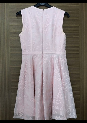 Pembe Dantel Midi Elbise - Görsel 2