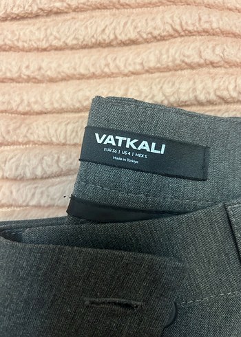 Gri Pilili Kadın Kumaş Pantolon - Görsel 3