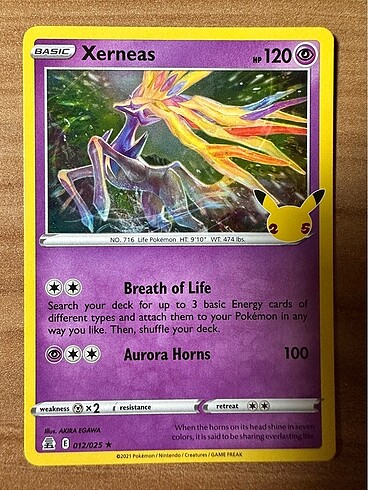 Pokemon Kart Xerneas Holo