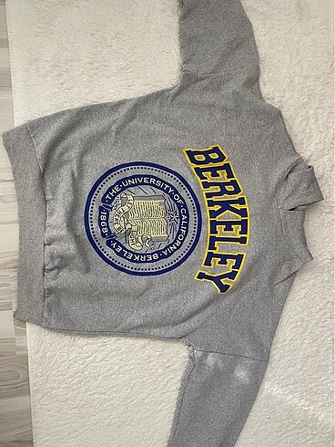 Gri kapşonlu sweat