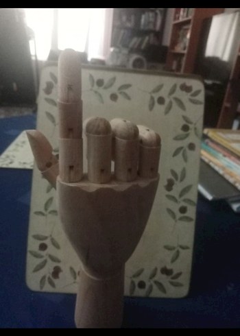 Ahşap Hareketli Parmaklı El Figürü - Görsel 5