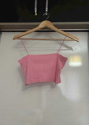 Pembe İnce Askılı Mini Büstiyer - Görsel 2