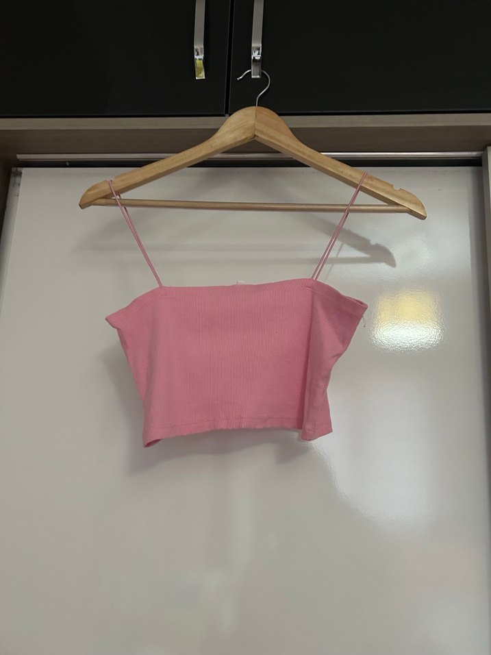 Pembe İnce Askılı Mini Büstiyer - Görsel 2