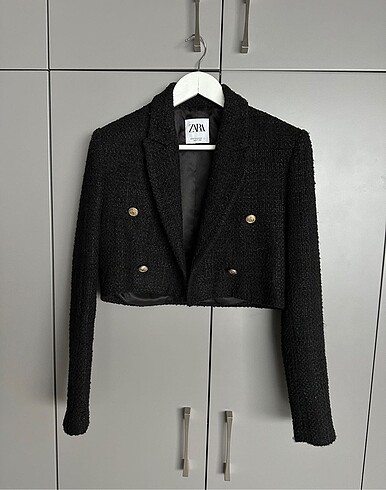 Zara Zara Crop Blazer Tüvit