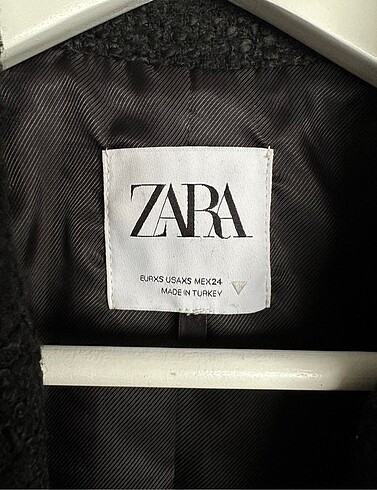 xs Beden siyah Renk Zara Crop Blazer Tüvit