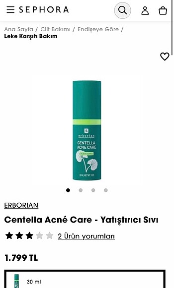 Centella Acne Care - Yatıştırıcı Sıvı