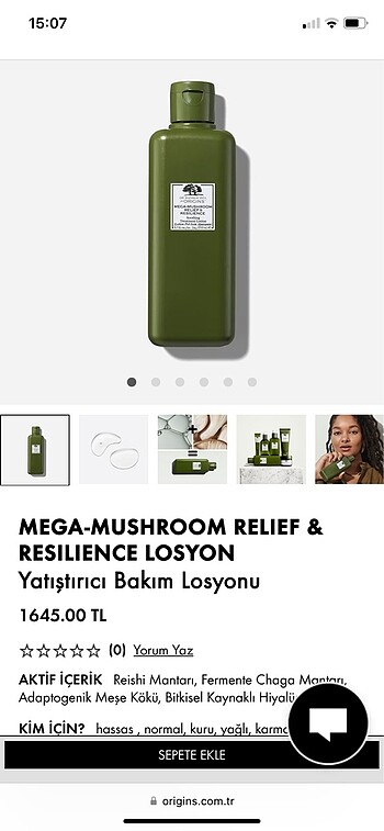 Origins yüz bakım