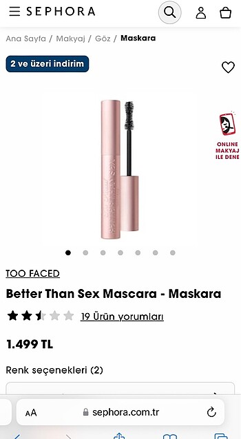 Better Than Sex Mascara - Maskara