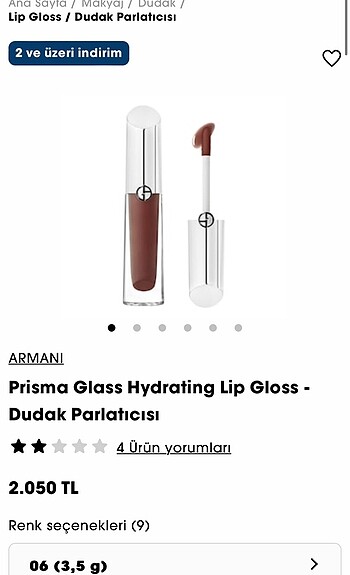 Armani Prisma Glass Hydrating Lip Gloss - Dudak Parlatıcısı