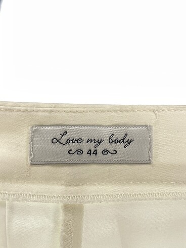 44 Beden beyaz Renk Love My Body Kumaş Pantolon %70 İndirimli.