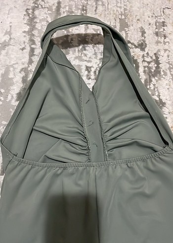 Yeşil şort tulum - Görsel 5