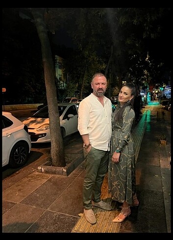 Mango Mango uzun saten şık elbise