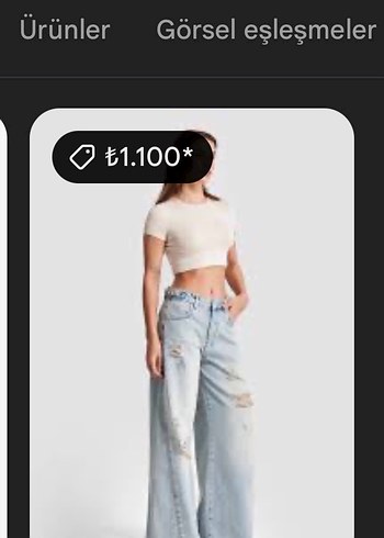 İts basic yırtık baggy palazzo fit jean - Görsel 3