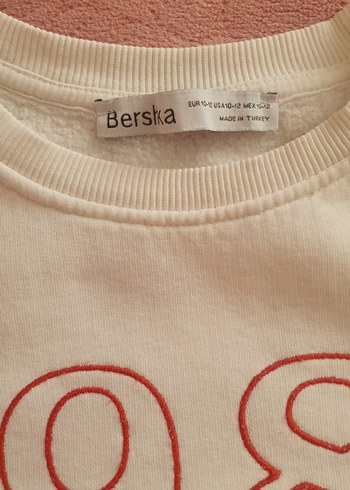 Beyaz Baskılı Kadın Sweatshirt