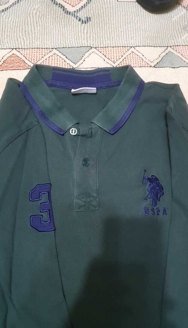 Yeşil Uzun Kollu Polo Yaka Erkek Tişört - Görsel 3