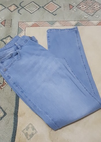 Mavi Baskılı Midi Boy Erkek Kot Pantolon - Görsel 2