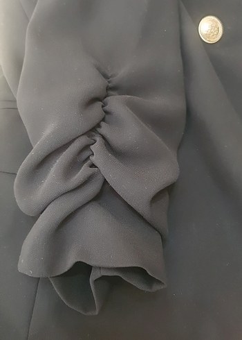 diğer Beden siyah Renk Ekol Siyah Kadın Kısa Kollu Blazer Ceket