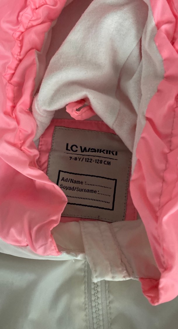 Kız Çocuk Çok Renkli Kapüşonlu Fermuarlı Yağmurluk - Görsel 2