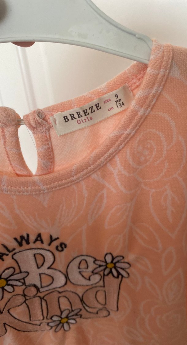 Uzun Kollu Pembe Kız Elbisesi - Görsel 3