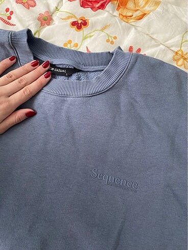 Bershka Mavi basic sweatshirt